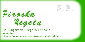 piroska megela business card